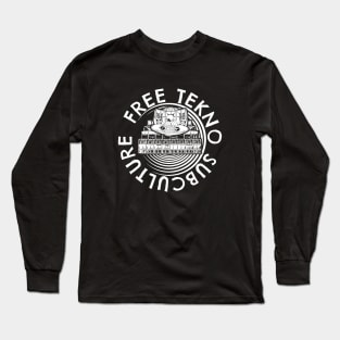 Free Tekno Alien Ufo DJ Subculture Long Sleeve T-Shirt